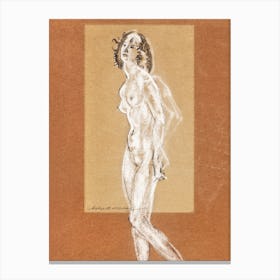Standing Female Nude, Arthur B Davies Canvas Print
