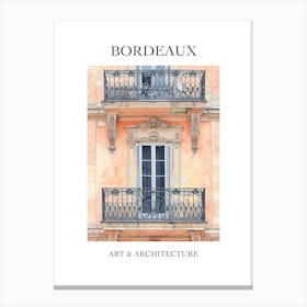 Bordeaux Travel And Architecture Poster 3 Canvas Print