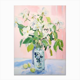 A Vase With Hellebore, Flower Bouquet 3 Canvas Print