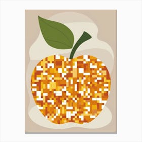 Pixelated Apple Canvas Print