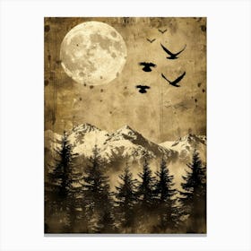 Spooky Night Sky Canvas Print