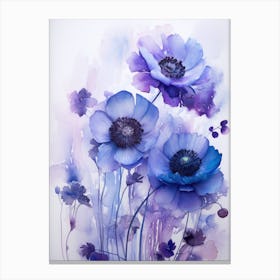 Blue Anemones Canvas Print