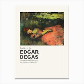 Museum Poster Inspired By Edgar Degas 3 Canvas Print