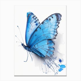 Common Blue Butterfly Graffiti Illustration 3 Canvas Print