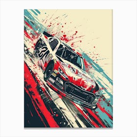 Nascar Painting Canvas Print