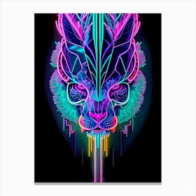 Neon Tiger 7 Canvas Print