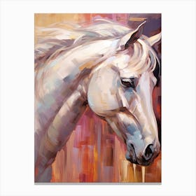 Horse Head Painting Close Up Impasto Canvas Print