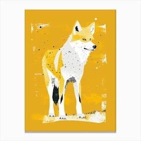 Yellow Arctic Wolf 2 Canvas Print