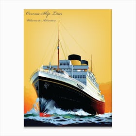 Oversea Steamship Liner Canvas Print