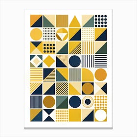 Mid Century Modern Shapes 01 Canvas Print