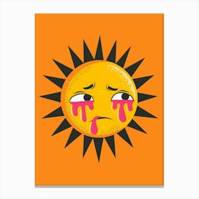 Sad Sun 1 Canvas Print