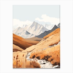 Mestia To Ushguli Trail Georgia 1 Hiking Trail Landscape Canvas Print