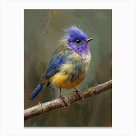 Blue-And-Yellow Bird Canvas Print