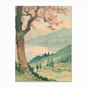Kagoshima Japan 1 Retro Illustration Canvas Print