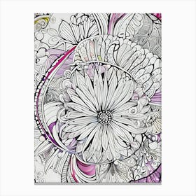 Doodle Flower ~ Reimagined Canvas Print