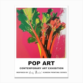 Poster Rhubarb Pop Art 4 Canvas Print