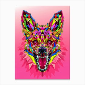 Abstract Wolf Head Canvas Print