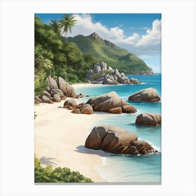 Tropical Beach Landscape 5 Canvas Print