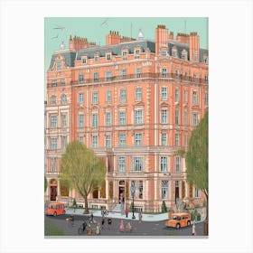 London England Travel Illustration 5 Canvas Print