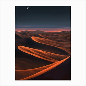 Sunset In The Desert Canvas Print