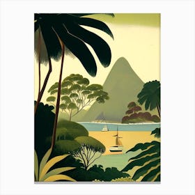 Santa Catalina Island Panama Rousseau Inspired Tropical Destination Canvas Print