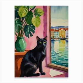 Cat By The Window Canvas Print