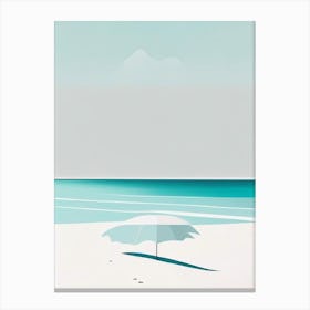 Bahamas Beach Simplistic Tropical Destination Canvas Print