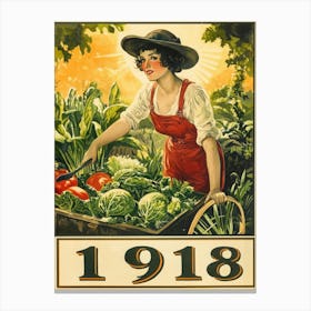 Aihrgdesign A Vintage Wartime Poster Promoting Victory Garden Df79a527 F561 4054 8fe1 79d80b3552fa 1 Canvas Print