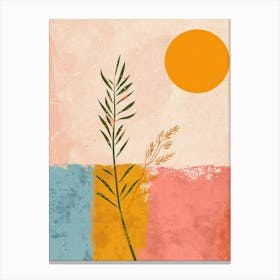 Pastel Time Mid Century Style Canvas Print