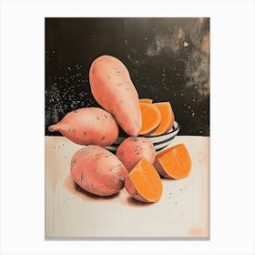 Art Deco Sweet Potato 1 Canvas Print