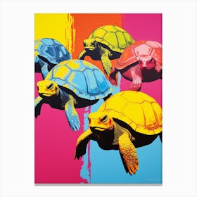 Sea Turtle Pop Art 4 Canvas Print
