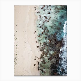 Sandy Beach Green Canvas Print