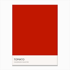 Tomato Colour Block Poster Canvas Print