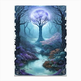 Full Moon In The Forest Canvas Print