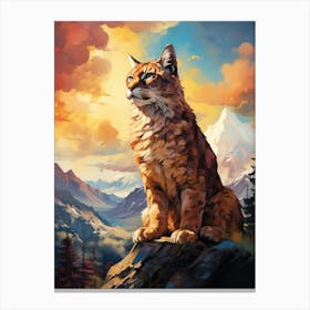 Lynx painting Canvas Print