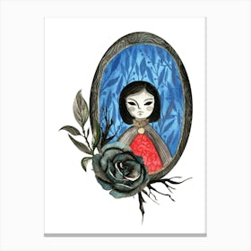 Victorian ghost girl portrait Canvas Print