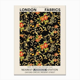 Poster Floral Charm London Fabrics Floral Pattern 4 Canvas Print