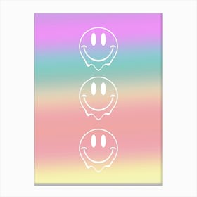 Acid Emoji Canvas Print