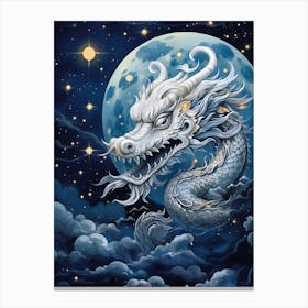 Dragon Elements Merged Illustration 3 Canvas Print