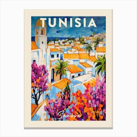 Sousse Tunisia 4 Fauvist Painting Travel Poster Canvas Print