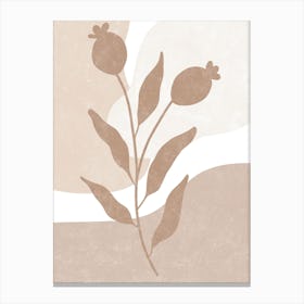 Natural Boho Florals Canvas Print