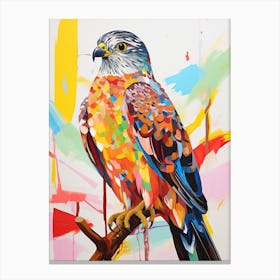 Colourful Bird Painting Eurasian Sparrowhawk 2 Canvas Print