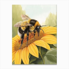Bumblebee Storybook Illustration 13 Canvas Print