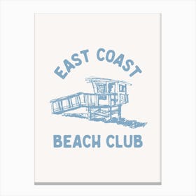 Illustrated East Coast Beach Club Canvas Print