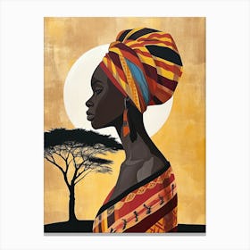 The African Woman; A Boho Tune Canvas Print