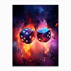 Dice On Fire 2 Canvas Print