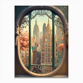 Window To The City Canvas Print