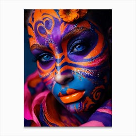 Face Painting Canvas Print