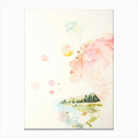 Watercolor Of A Woman 2 Canvas Print