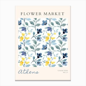 Flower Market Athens Canvas Print